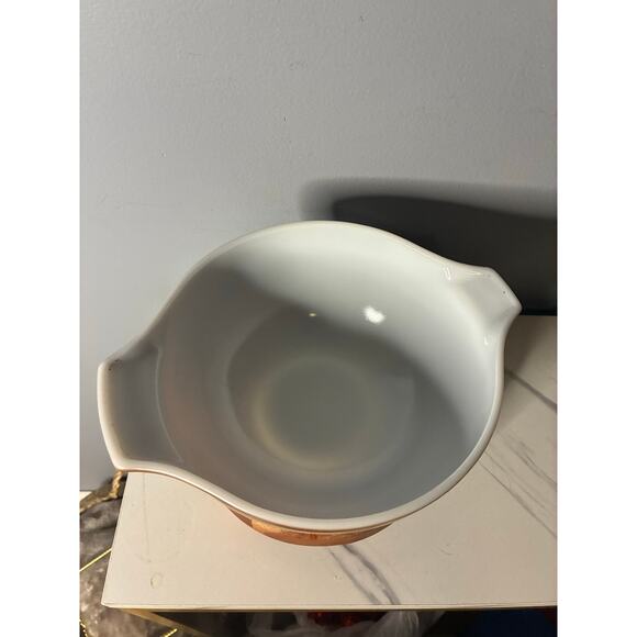 Vintage Pyrex Brown Floral Cinderella Mixing Bowl Set (4-Piece) – No Chips - Picture 12 of 16